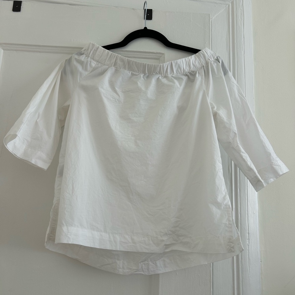 EUC Madewell White Off-Shoulder Blouse